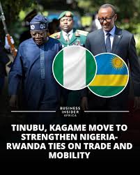 TINUBU, KAGAME MOVE TO STRENGTHEN NIGERIA-RWANDA PARTNERSHIP