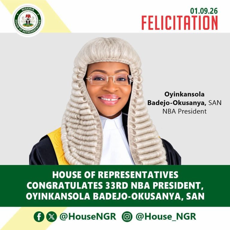 HOUSE OF REPRESENTATIVES CONGRATULATES OYINKANSOLA BADEJO-OKUSANYA AS NEW NBA PRESIDENT